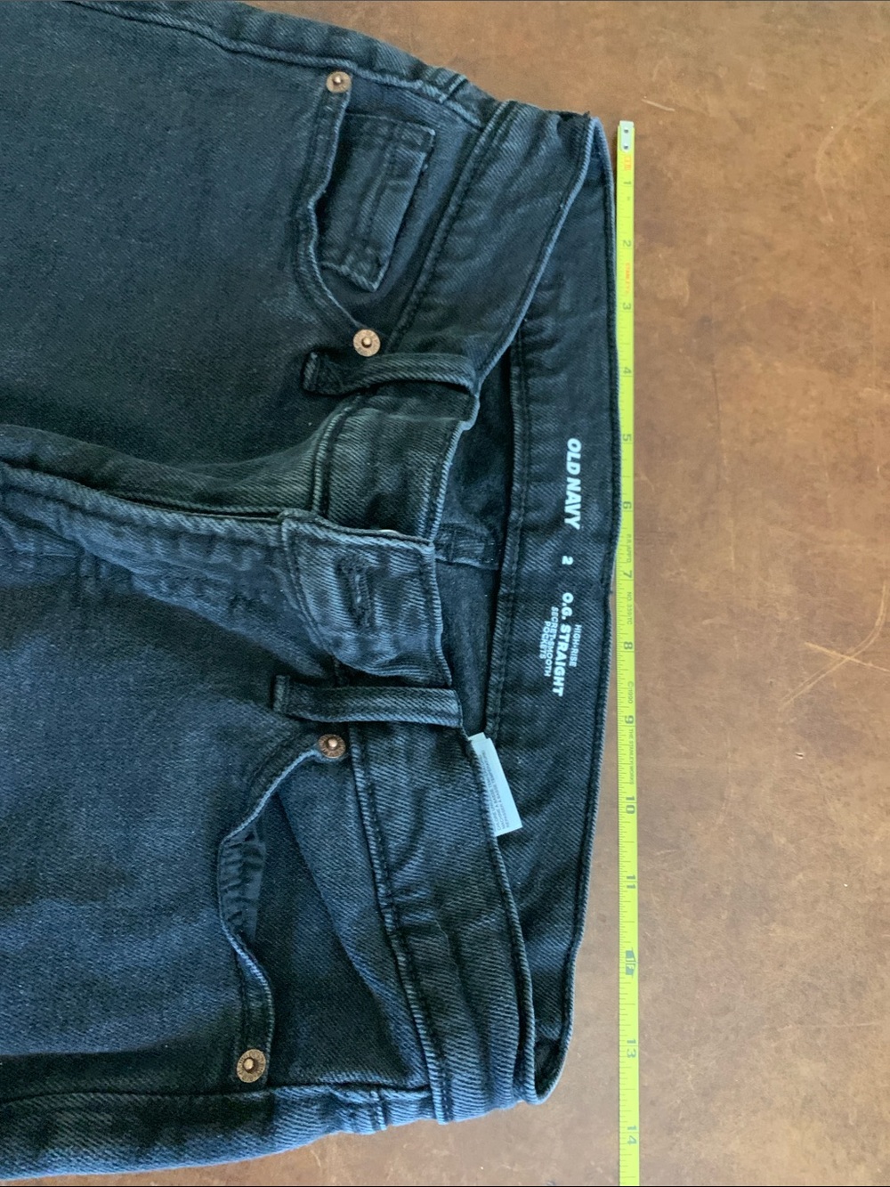 Old Navy women Dark Black Slim Straight Jeans